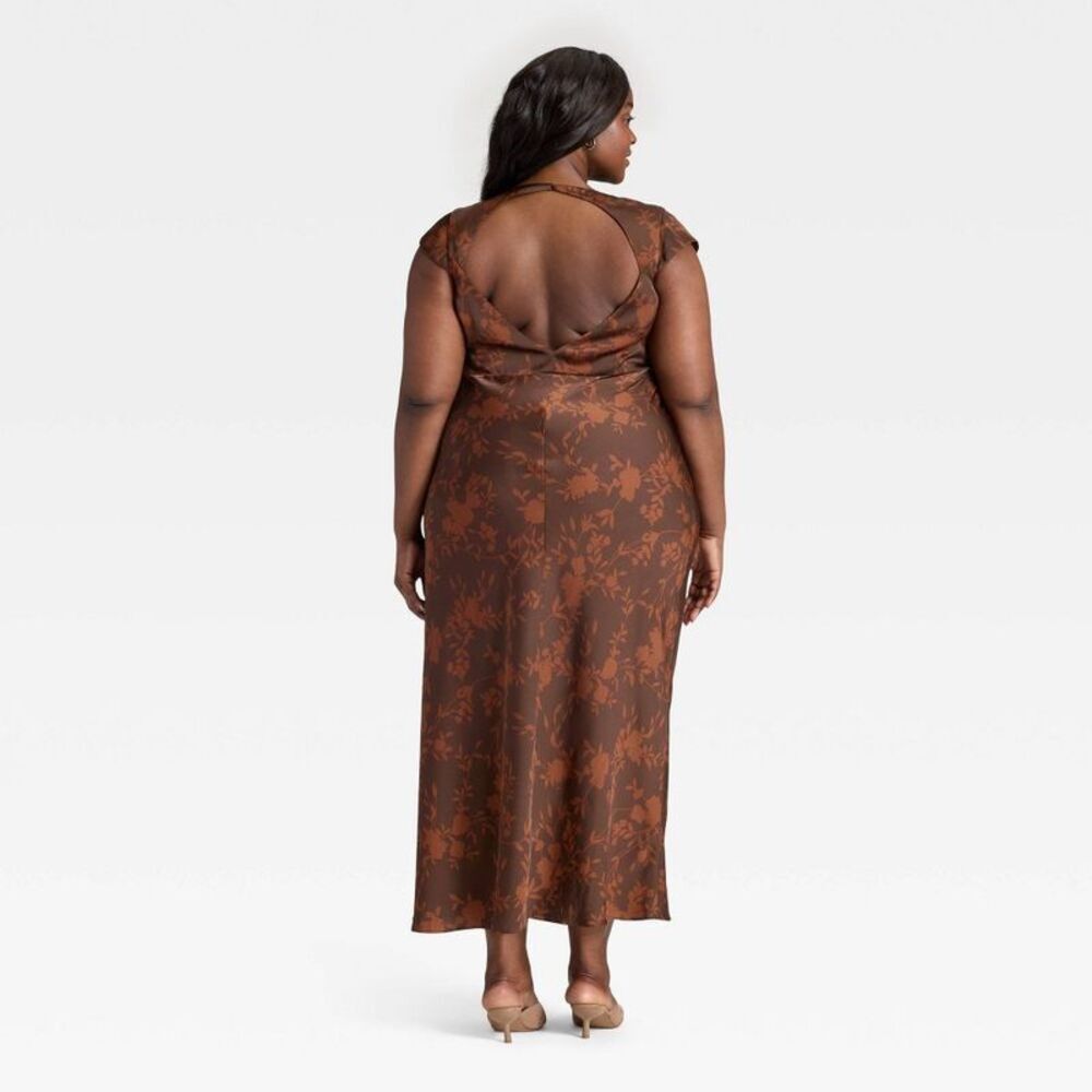 A New Day - Women's Woven Open Back Maxi Dress - A New Day Bro Brown - Picture 2 of 3
